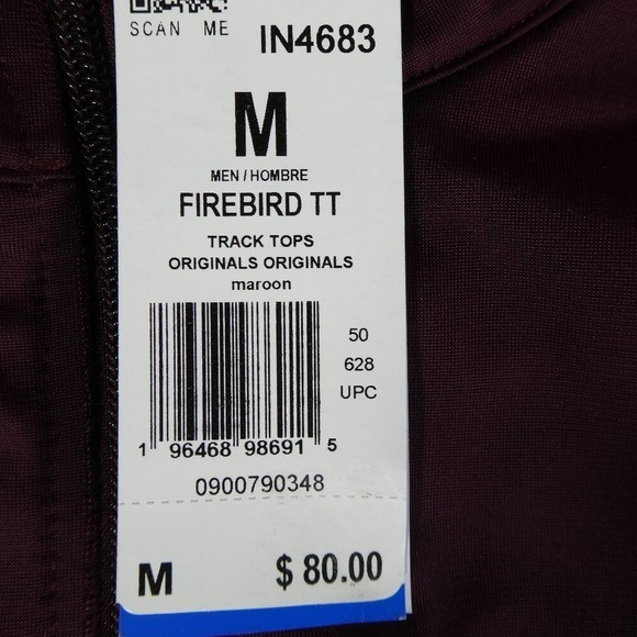 Adidas Unisex Maroon 2 PC Track Set Jacket IN4683 Pants IN4678 Men's M Women's L - Picture 5 of 12